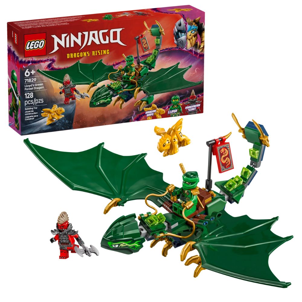Lego Ninjago Dragons Rising Lloyd's Green Forest Dragon 128 Pzs 6+