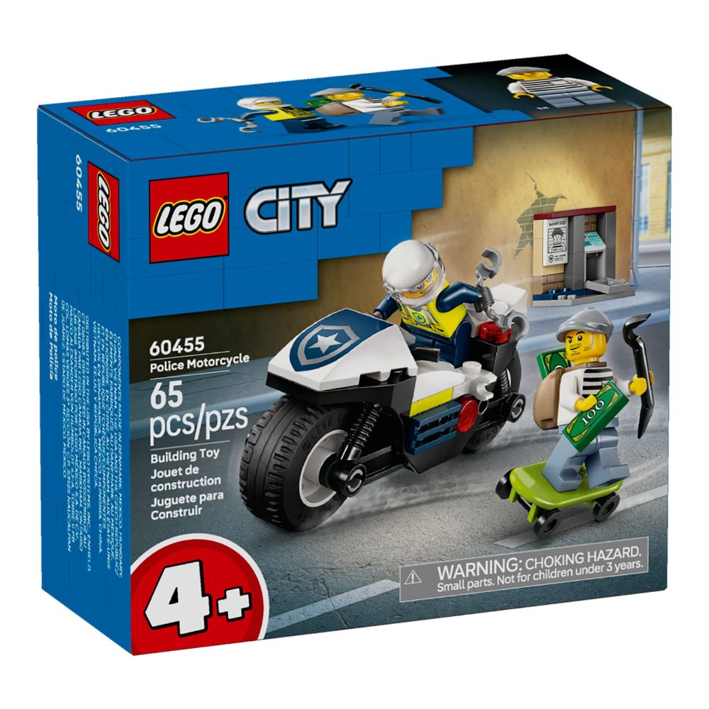Lego City Police Motorcycle 65 Pzs 4+