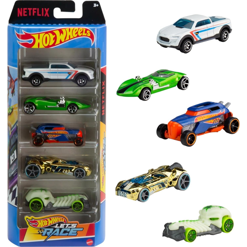 Hot Wheels Pack de 5 Carritos 12 Modelos Variados