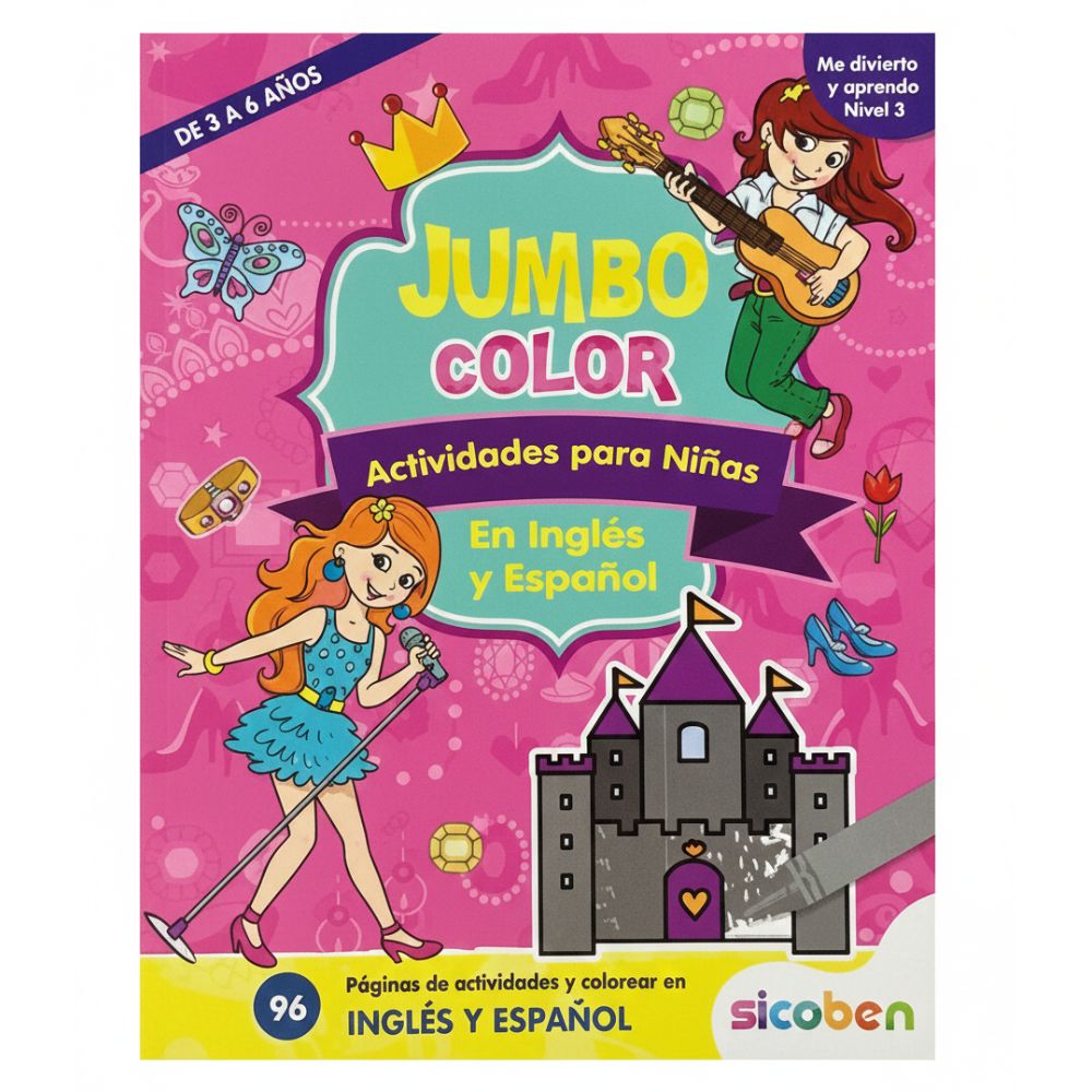 Libro De Actividades Para Niñas Jumbo 3-6+