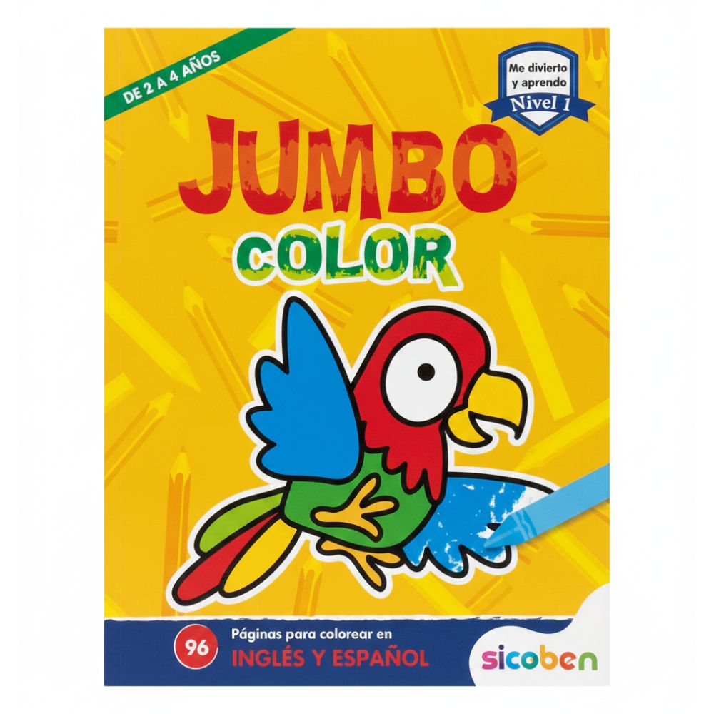 Libro De Actividades Para Niños Jumbo NIvel 1 Color 2-4+