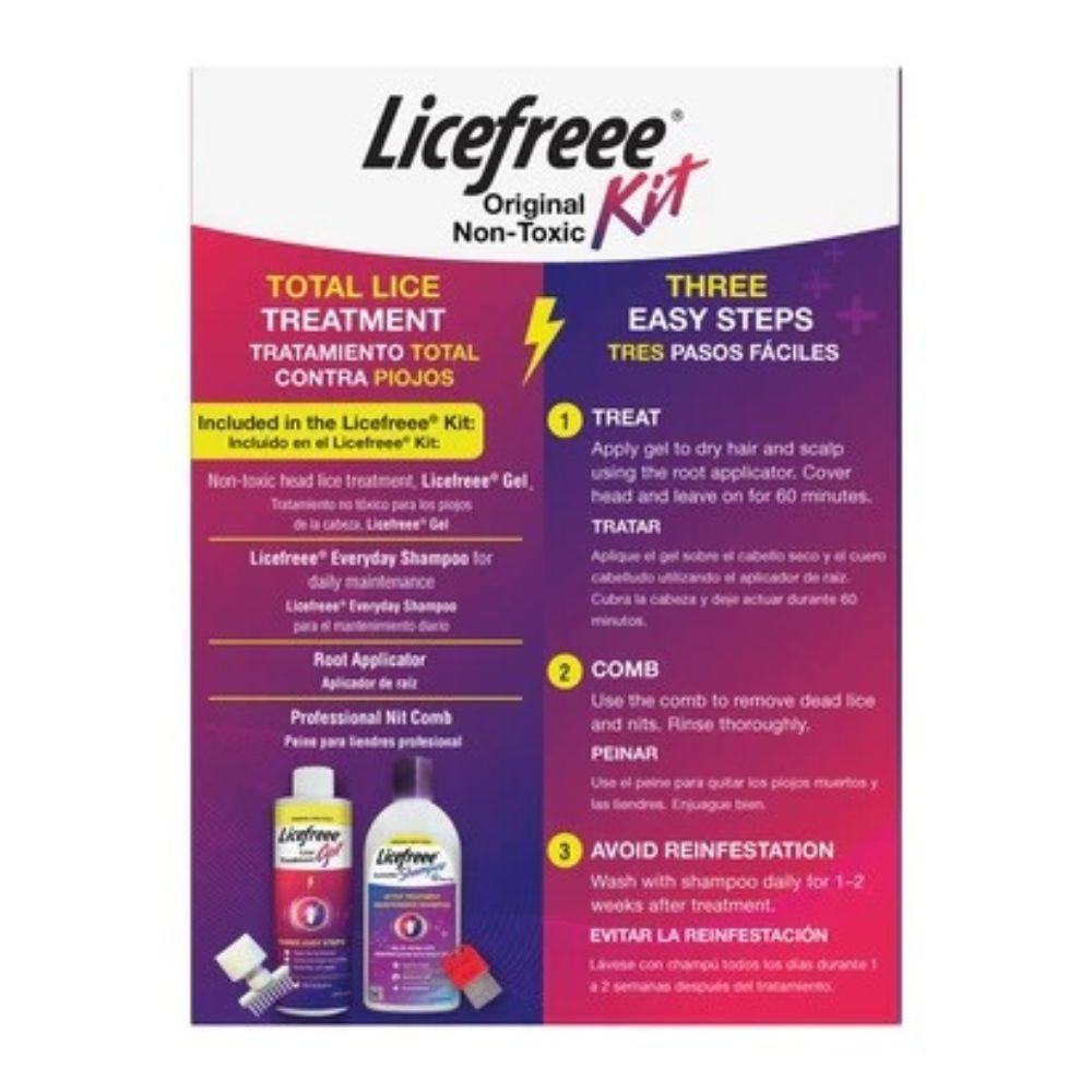 Mata Piojo Licefree Kit Kills Super Lice & Eggs 4 Productos