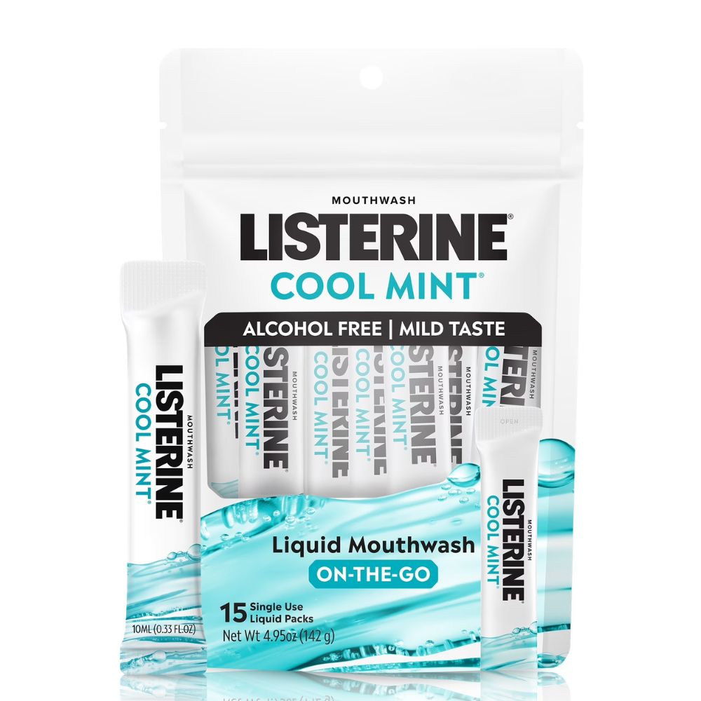 Listerine On The Go Sachet De Enjuagues Bucal Cool Mint 15Und 10ml C/u