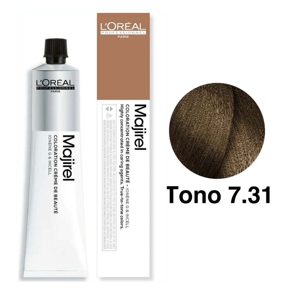 Tinte Loreal Majirel 7.31 Rubio Dorado Cenizo 50ml