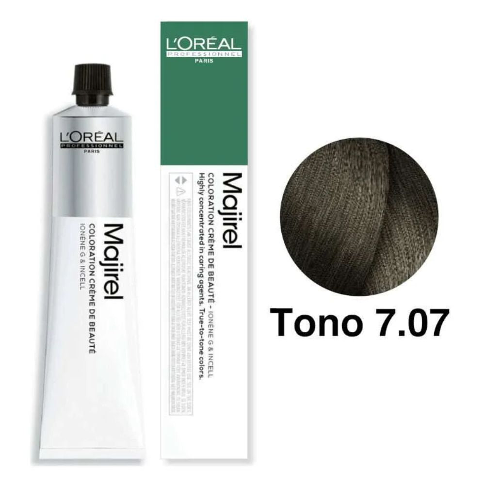 Tinte Loreal Majirel 7.07 Rubio Oscuro Ligeramente Mate 50ml