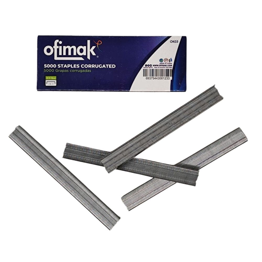 Ofimak 5000 Grapas Corrugadas 6x13mm