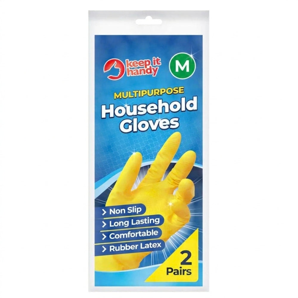 Keep It Handy Guantes De Goma Multiproposito Talla M 2 Pares