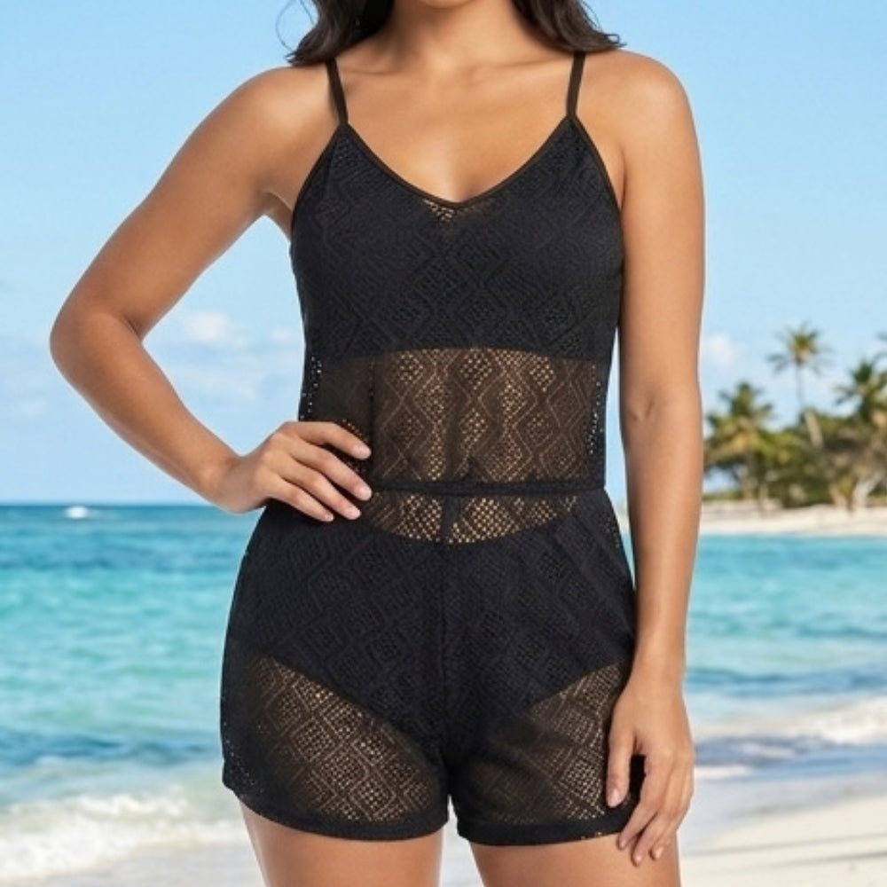 Mania De Ti Braga Corta Playera Encaje Negro