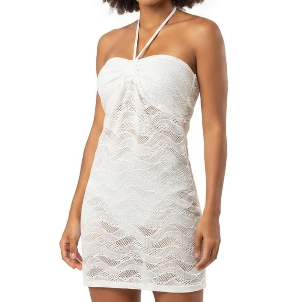 Mania De Ti Vestido Playero Strapless Blanco