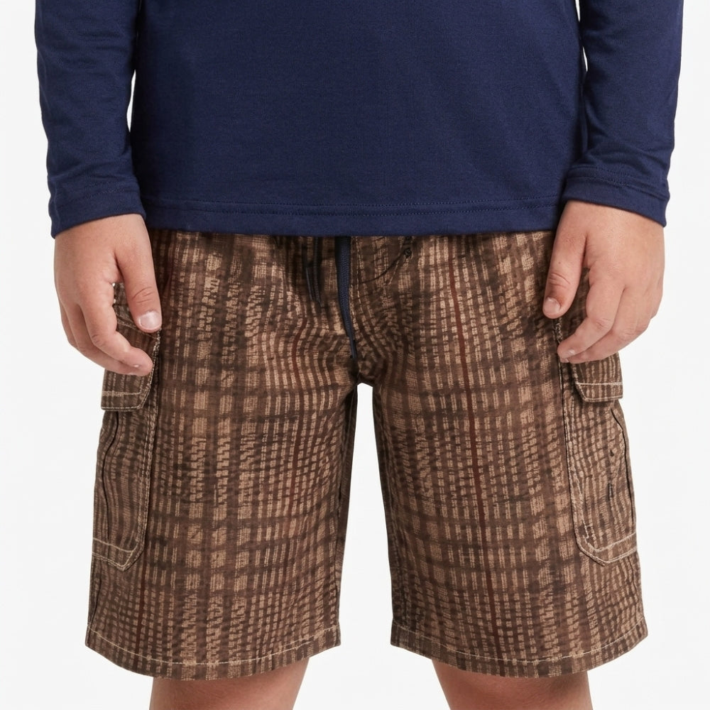 Mania de Ti Short De Baño Para Niños Estampado A Cuadros