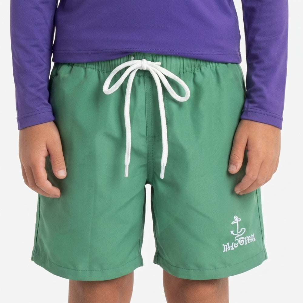 Mania de Ti Short De Baño Para Niños Verde Manzana