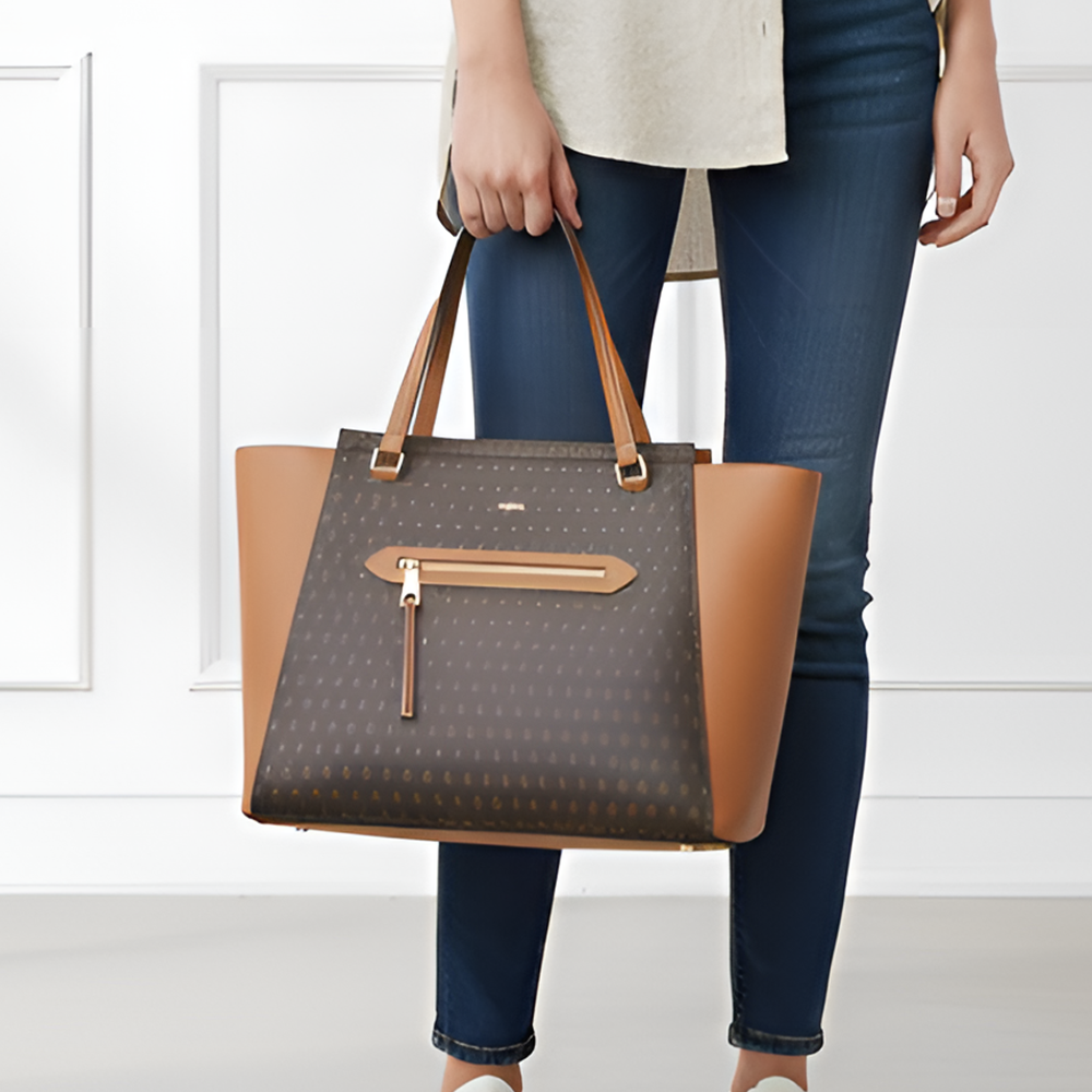 DKNY Cartera Chelsea Tote Logo Brown