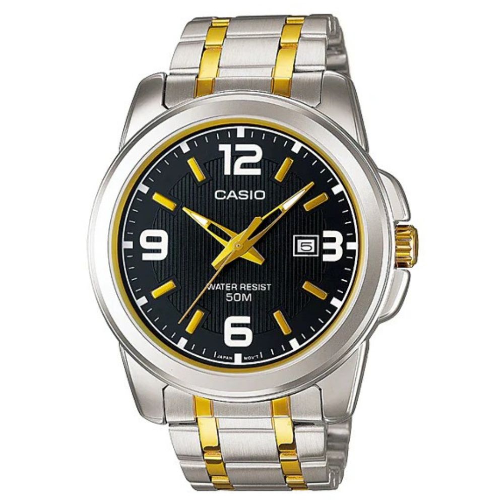 Casio Reloj Casual Correa De Acero Inoxidable Para Caballero Silver & Gold