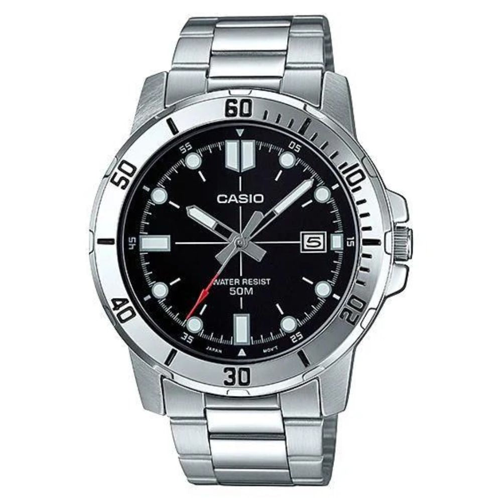 Casio Reloj Casual Correa De Acero Inoxidable Para Caballero Silver