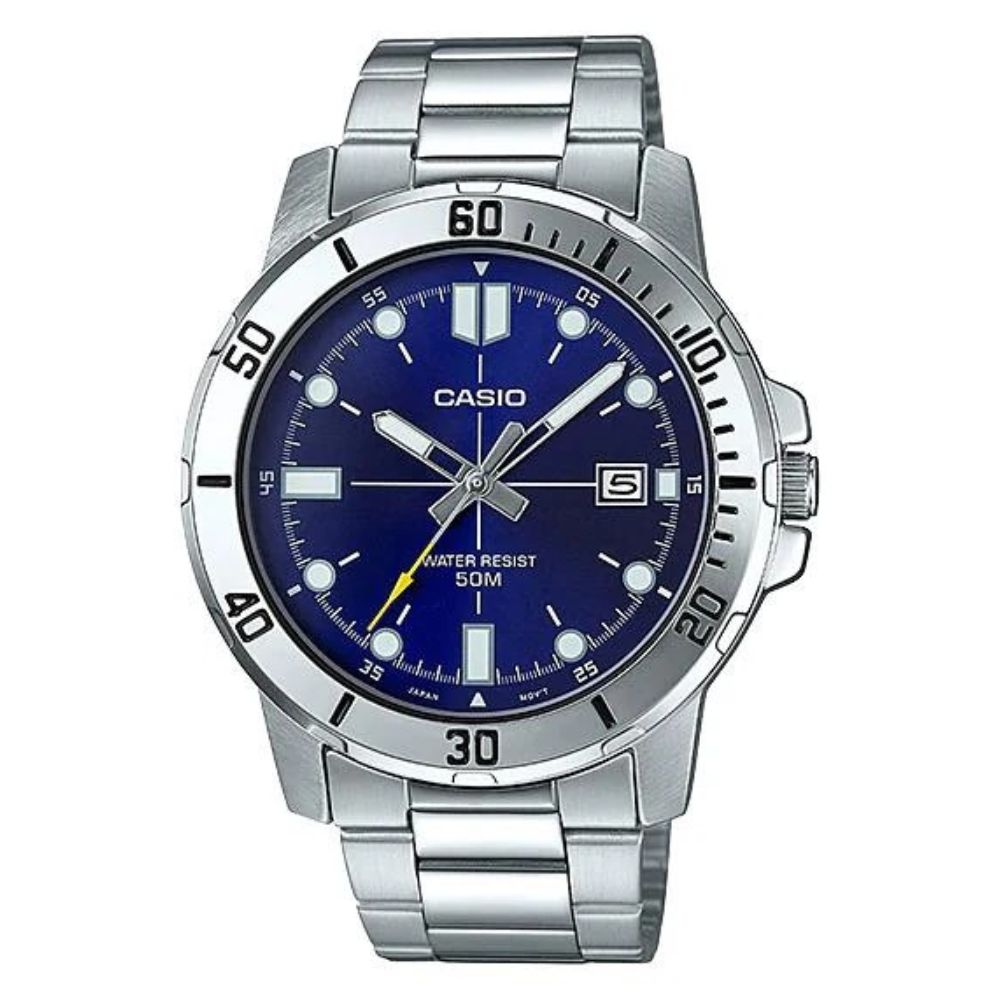 Casio Reloj Casual Correa De Acero Inoxidable Para Caballero Silver