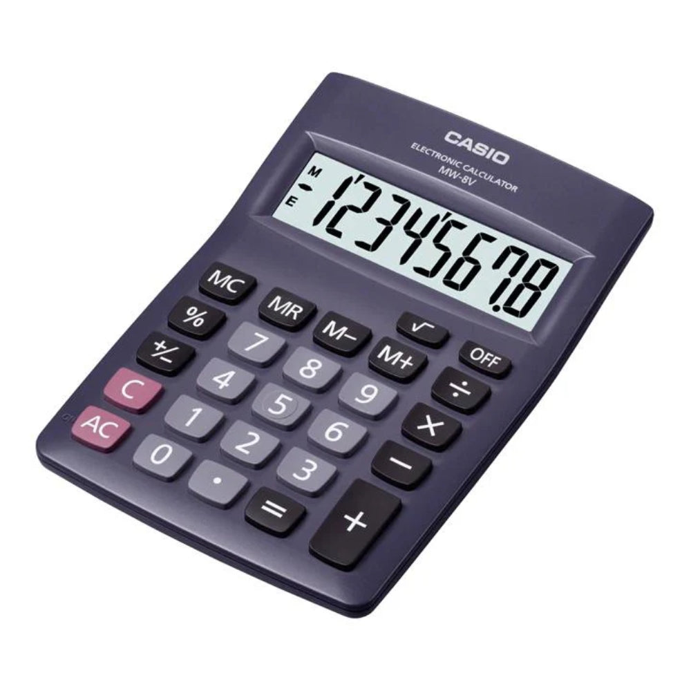 Casio Calculadora De Mini Escritorio MW-8V-BK