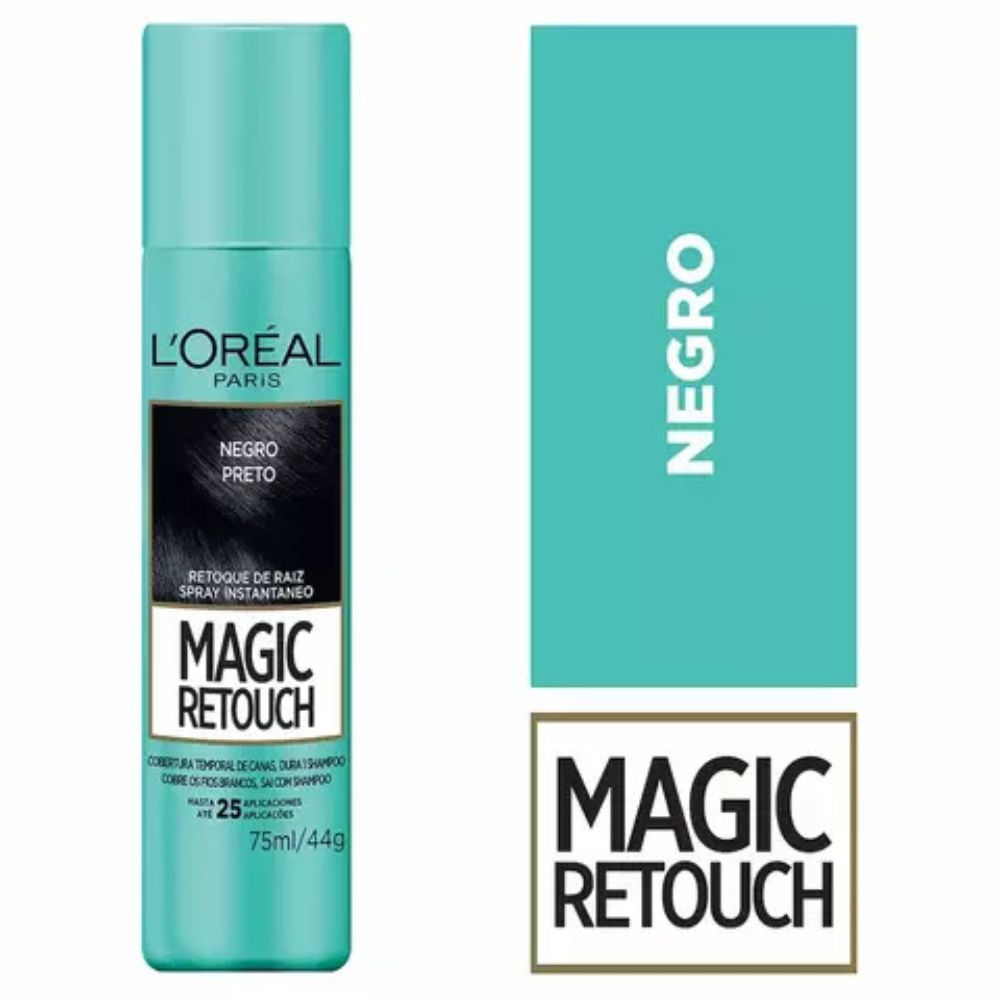 Spray Cubre Canas Loreal Magic Retouch Negro 75 ml