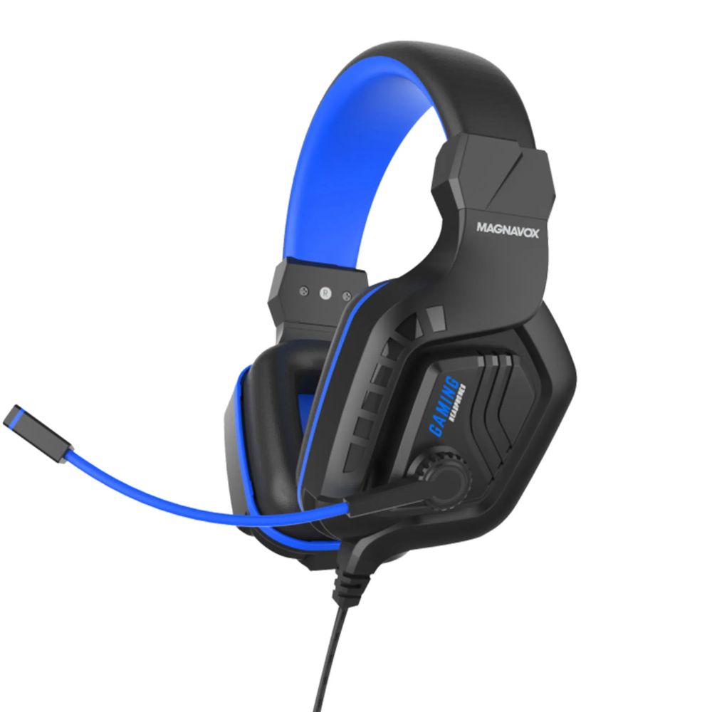 Magnavox Audífonos Gaming Con Micrófono Flexible Blue