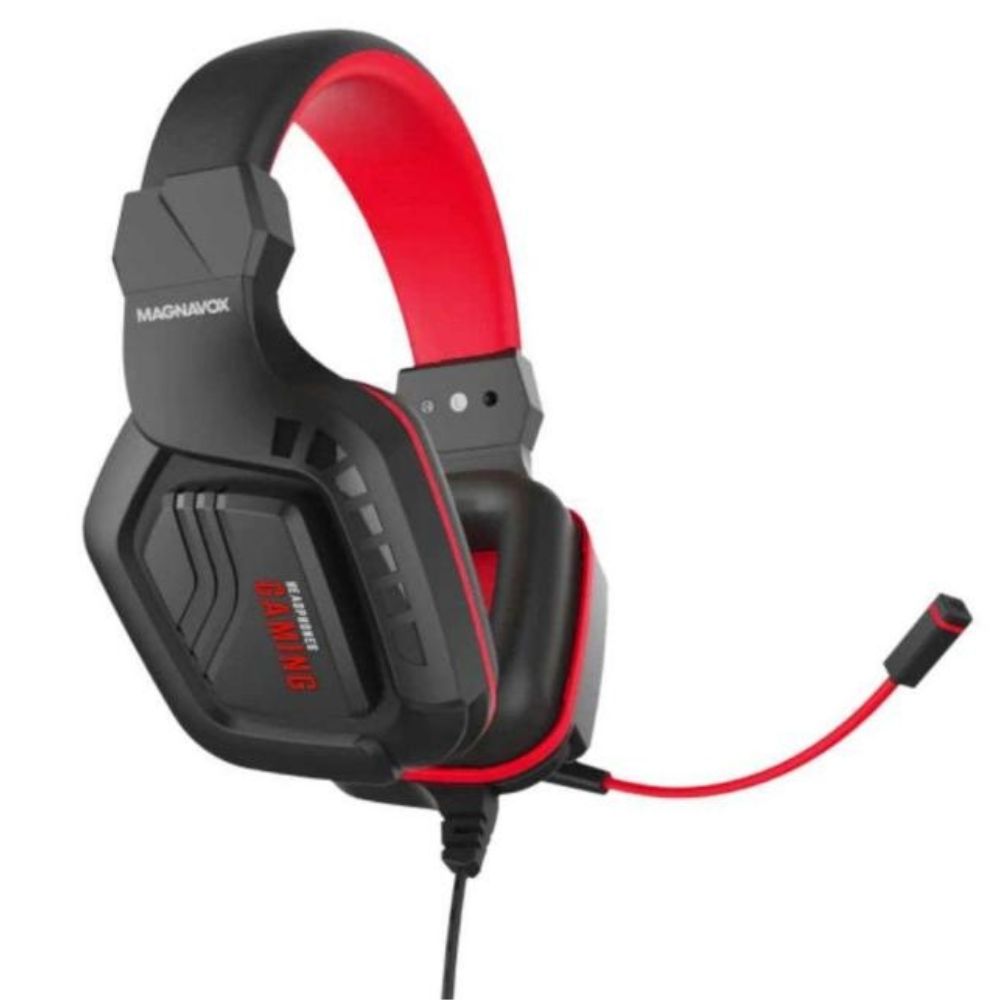 Magnavox Audífonos Gaming Con Micrófono Flexible Red