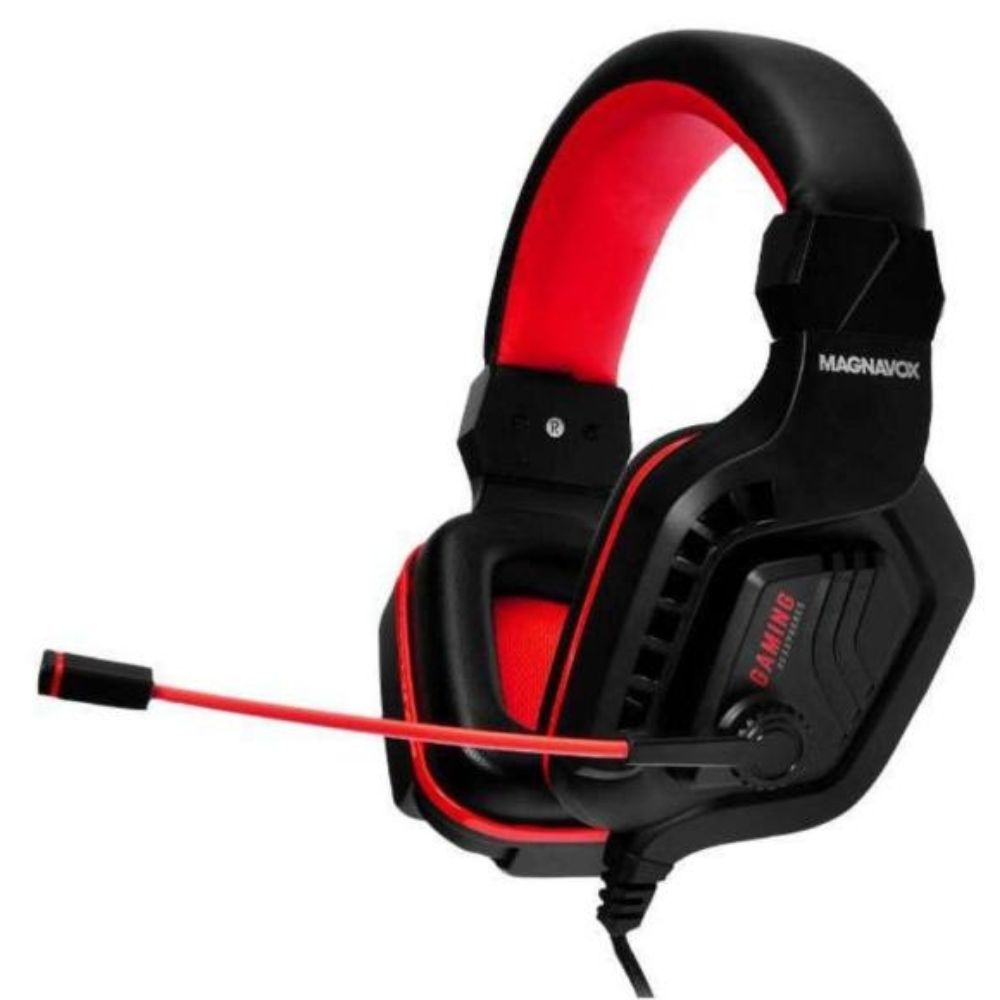 Magnavox Audífonos Gaming Con Micrófono Flexible Red