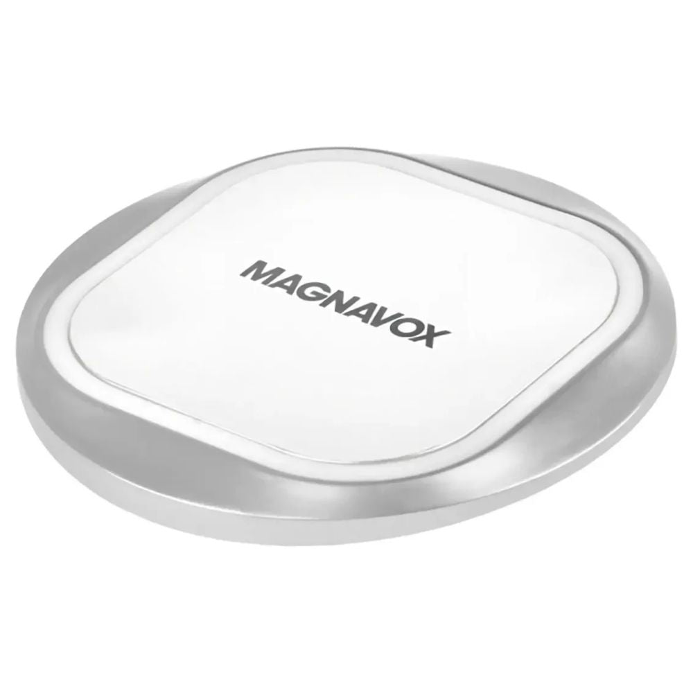 Magnavox Cargador Inalámbrico Con Luz Led Para Smartphones 10 Watts White