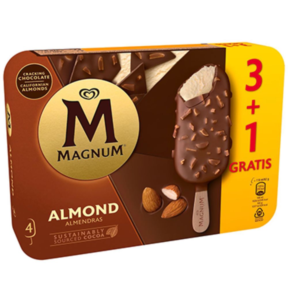 Helados Magnum 4 Unidades Almond