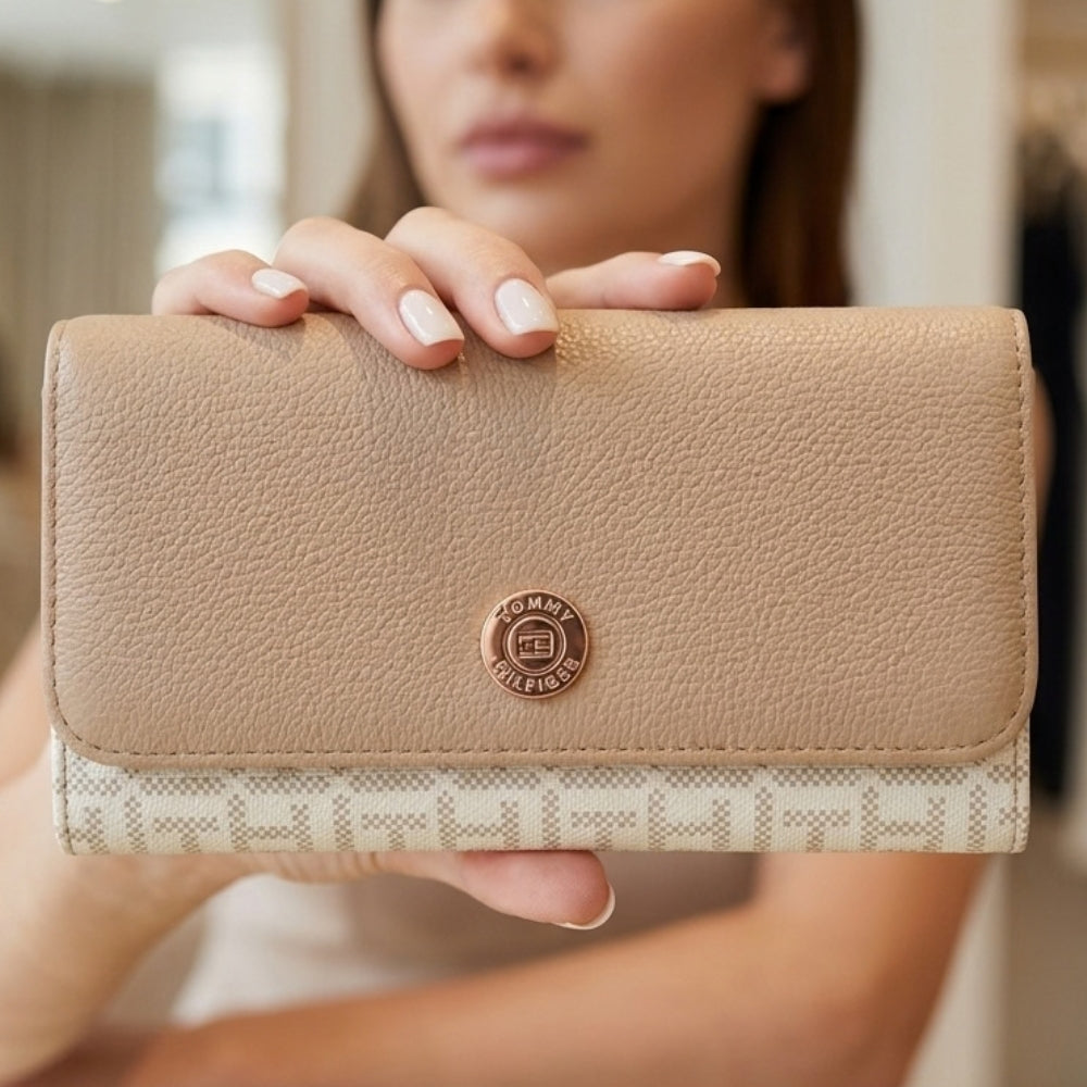 Tommy Hilfiger Monedero Cream Monogram