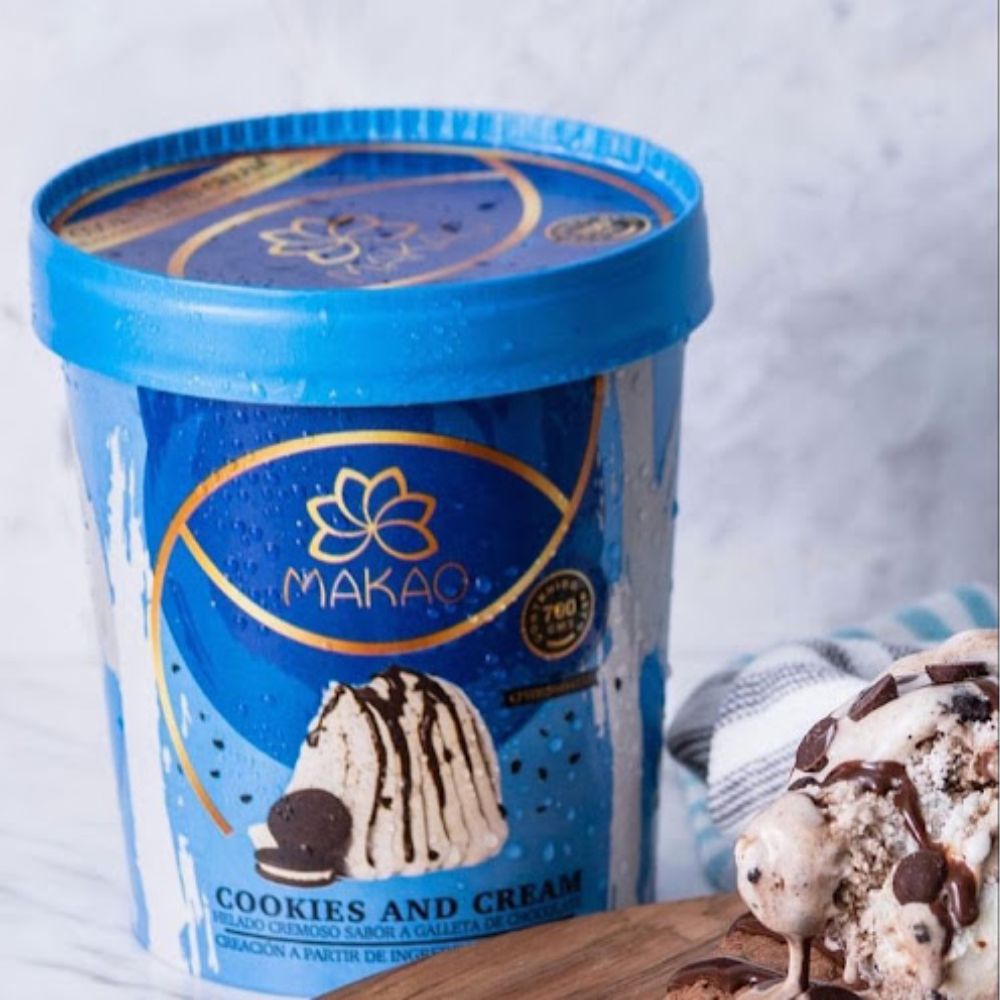 Helado Makao Cookies and Cream Cremoso 700ml