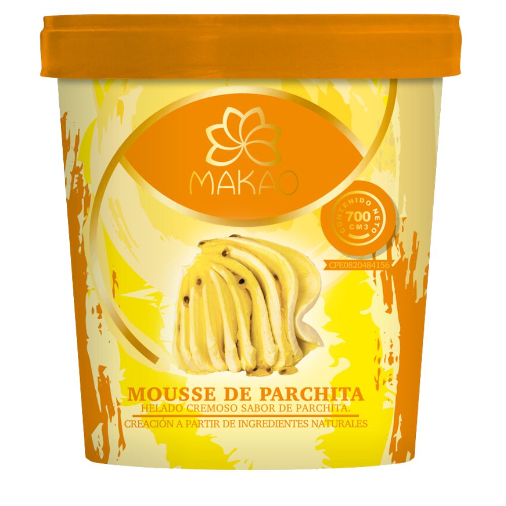 Helado Makao Mousse de Parchita Cremoso 700ml