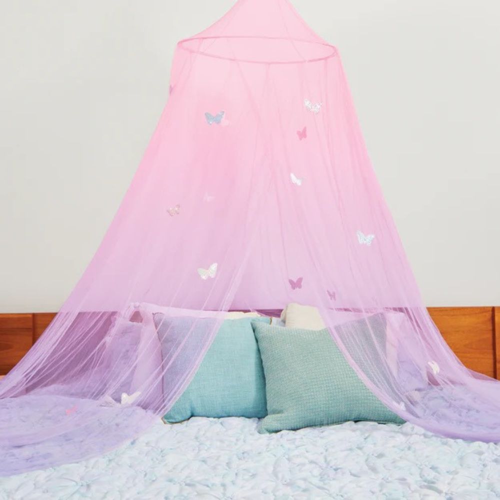 Make It Real 3C4G Dosel De Cama Con Diseño De Mariposa 6+ 3Pzs