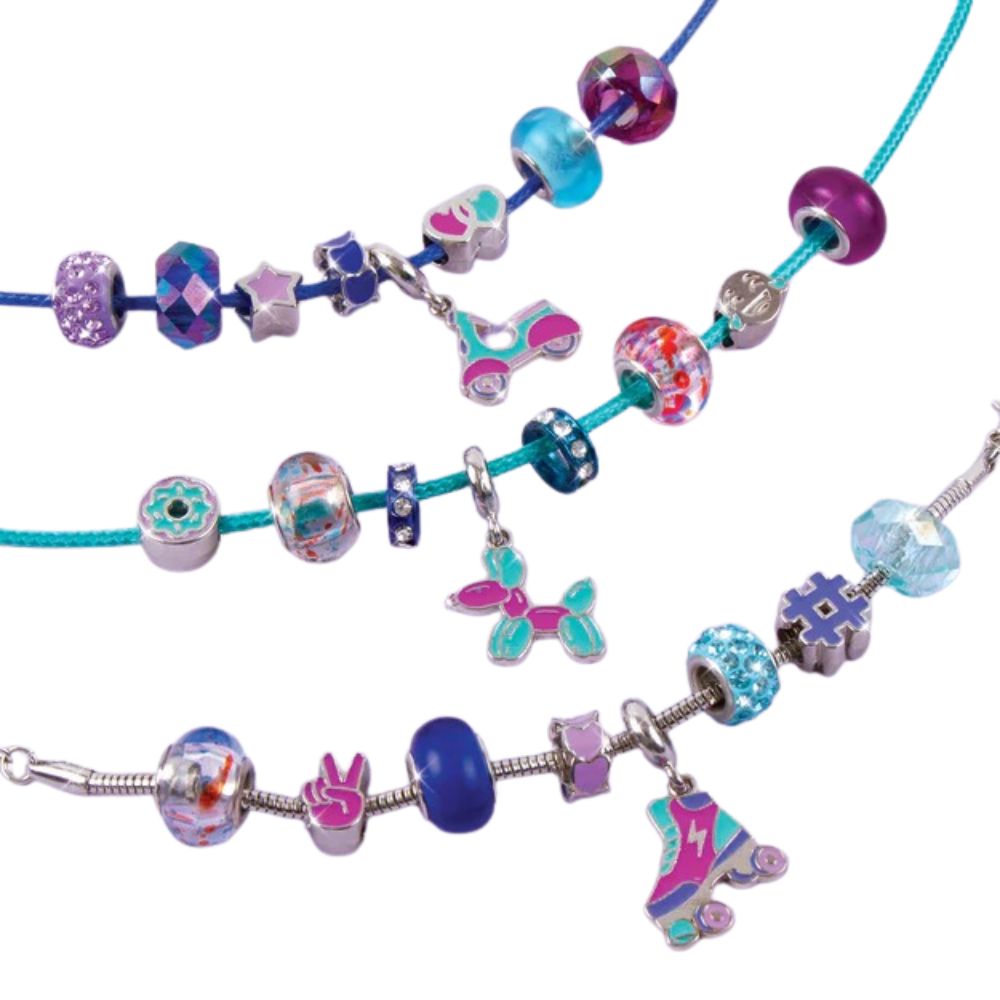 Make It Real Pulseras De Charms De Halo Puro Azul 8+ 28Pzs