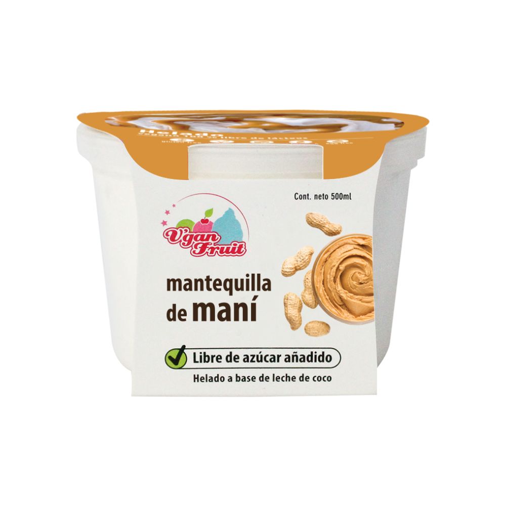 V'gan Fruit Helado Mantequilla de Maní 500ml