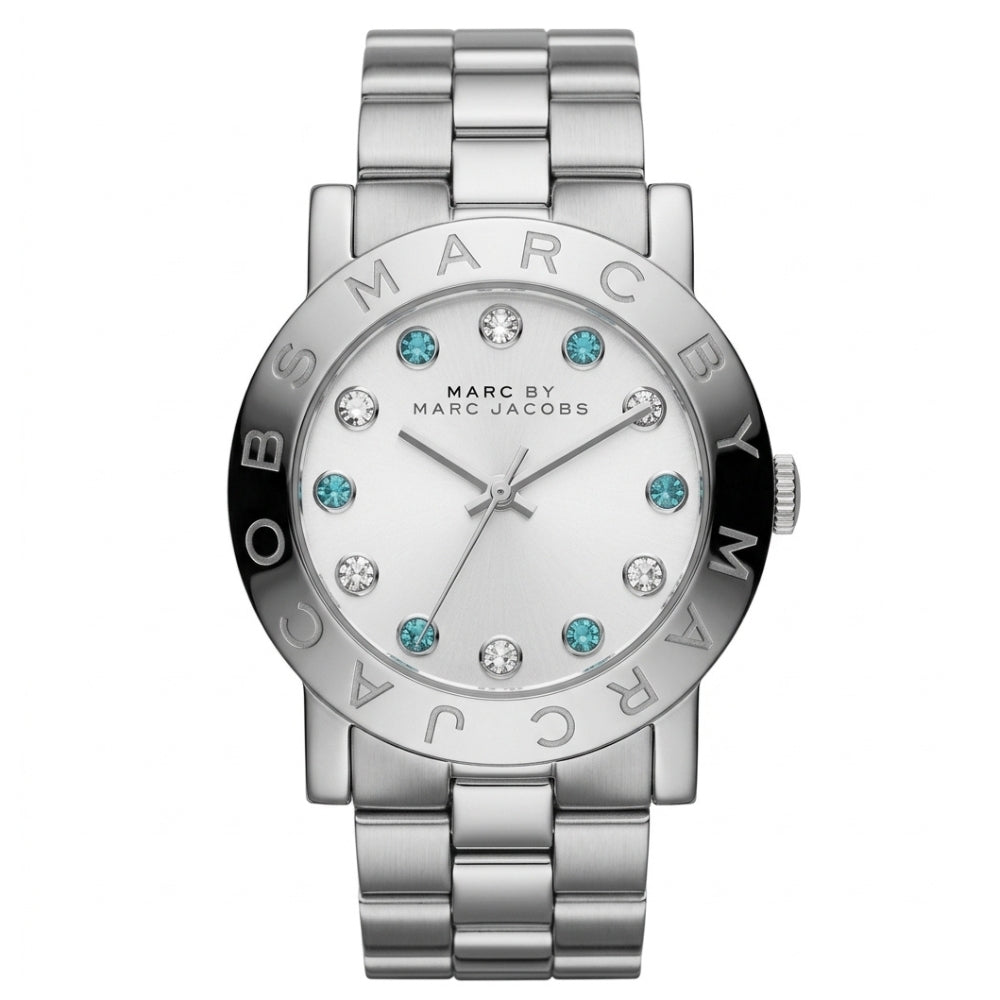 Marc Jacobs Reloj Amy Para Damas Silver & Cristales Turquoise
