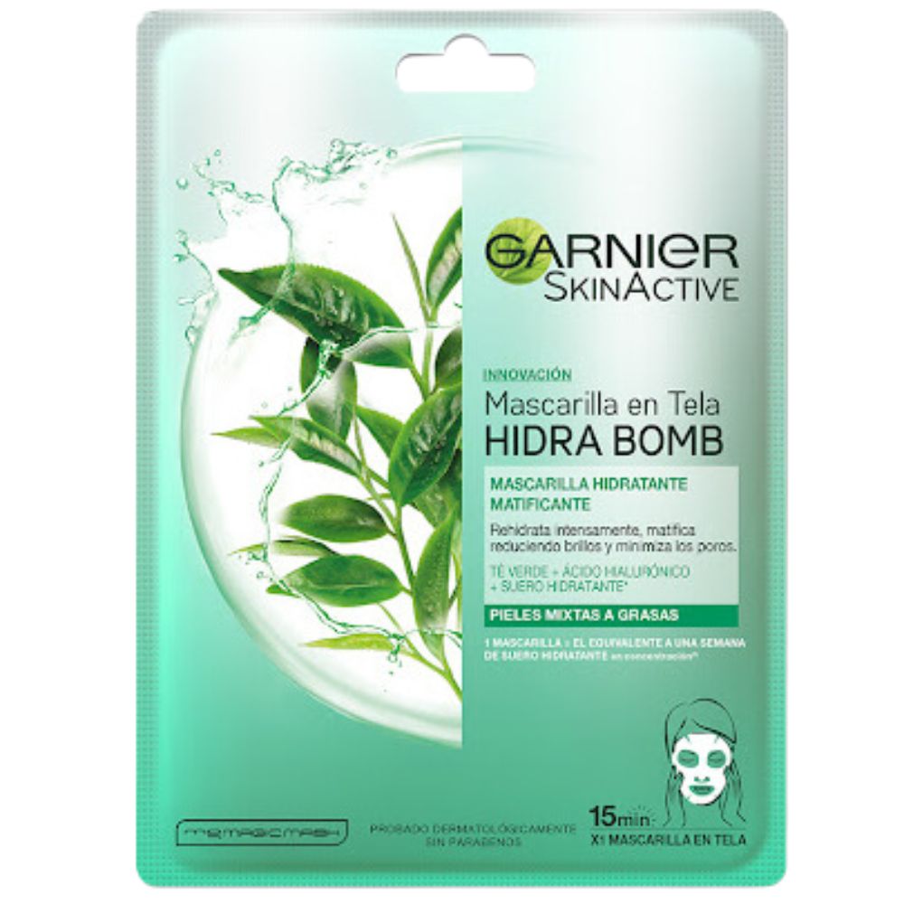 Mascarilla Facial Garnier SkinActive Matificante Te Verde