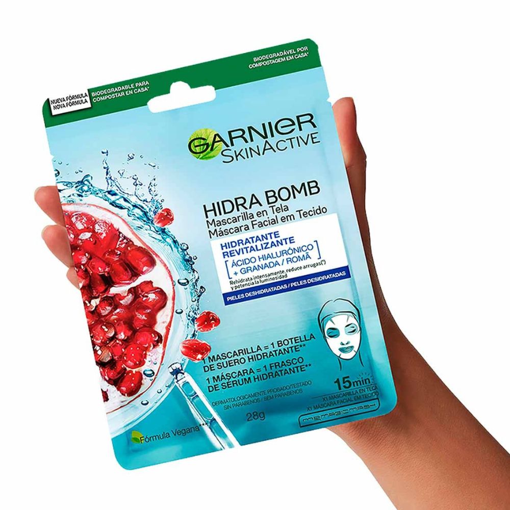 Mascarilla Facial Garnier SkinActive Granada Revitalizante 28gr