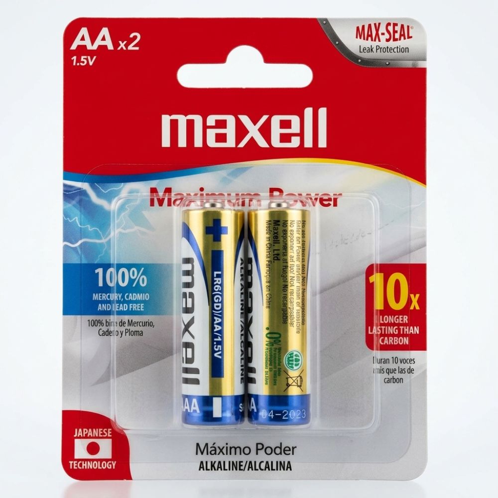 Maxell Baterías AA 1.5V 2Und