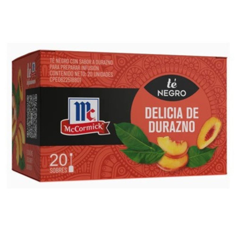 McCormick Infusión De Té Negro Delicia De Durazno 20 Und