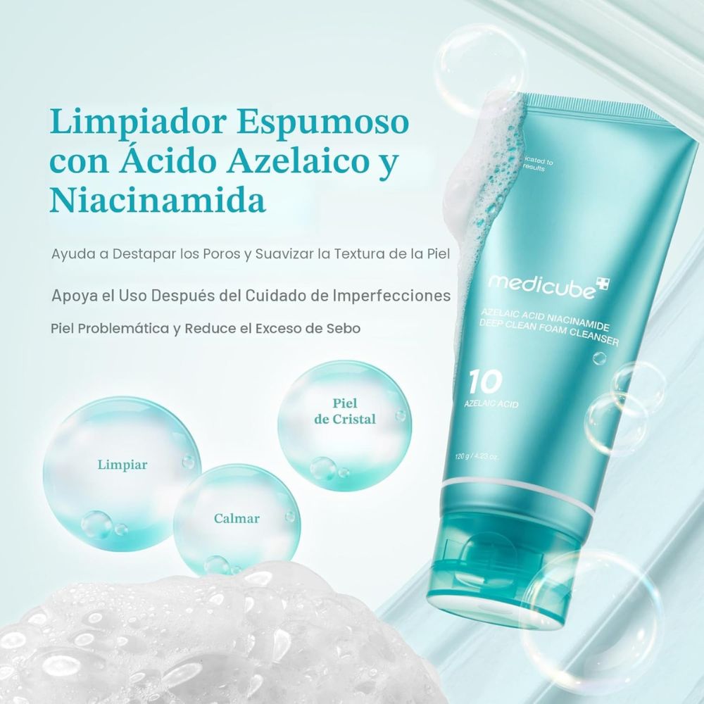 Medicube Azelaic Acid Niacinamide Deep Clean Foam Cleanser 120gr