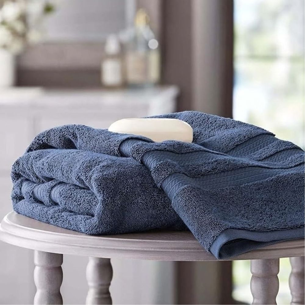 Toalla Hotel Premier Collection Oversized De Baño Color Wash Indigo 76.2 cm x 147.3cm 100% Algodón