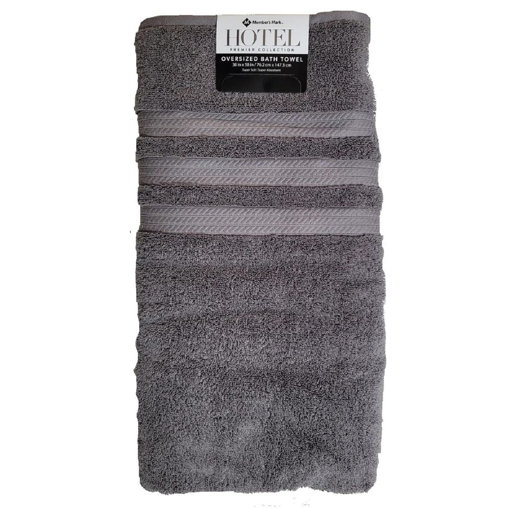 Toalla Hotel Premier Collection Oversized De Baño Color Grey Groove 76.2 cm x 147.3cm 100% Algodón