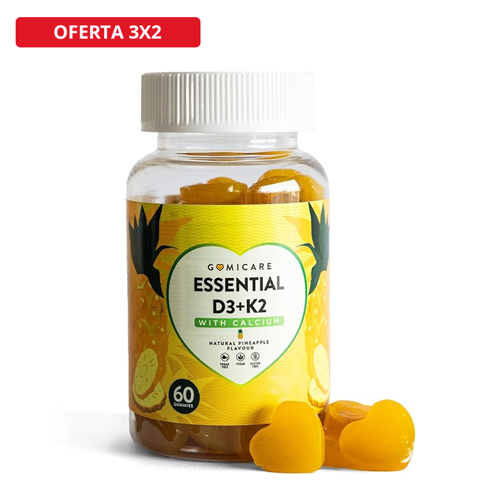 Gomicare Essential D3+K2 Con Calcio Sabor Piña 60 Und
