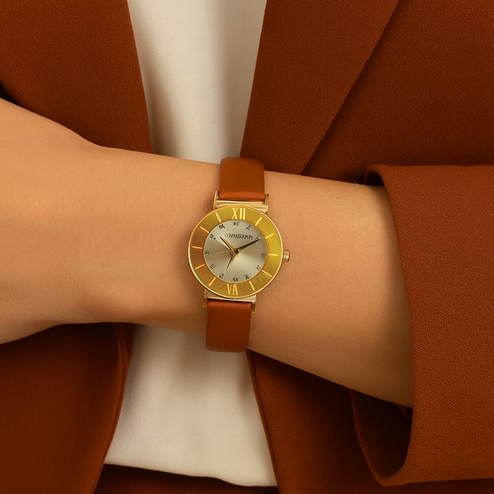 Anne Klein Reloj Para Damas Mocha & Golden