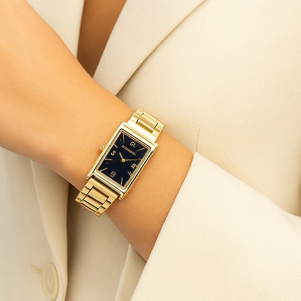 Anne Klein Reloj Para Damas Square Golden
