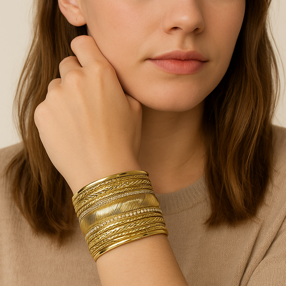 Guess  Set De Pulseras Golden