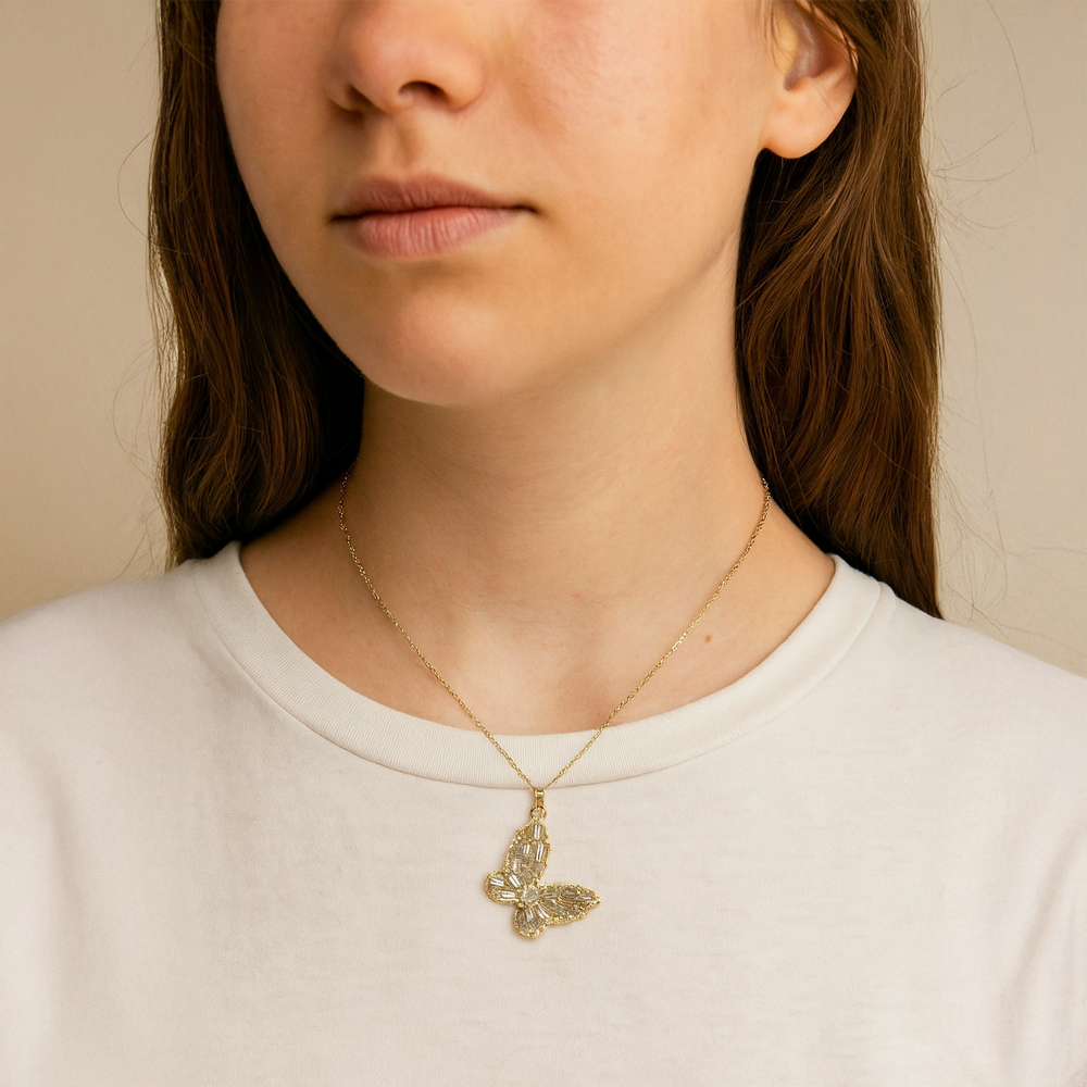 Guess Set De Collar y Zarcillos Mariposa