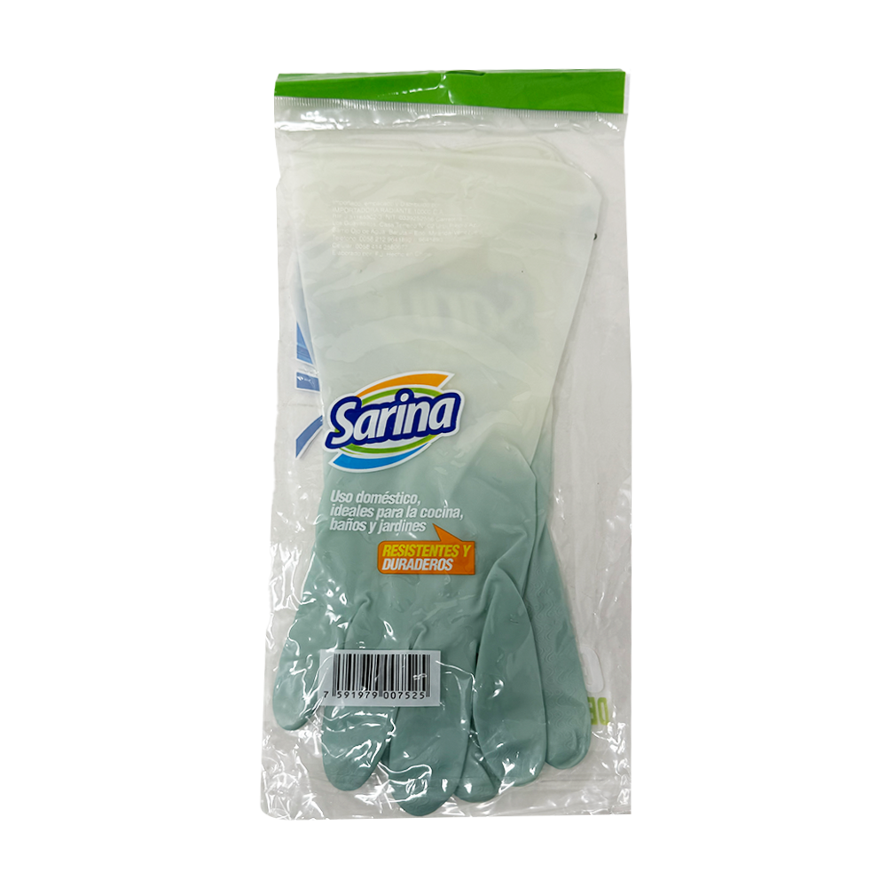 Guantes De Goma Multiusos Sarina Talla M 1 Par Color Azul