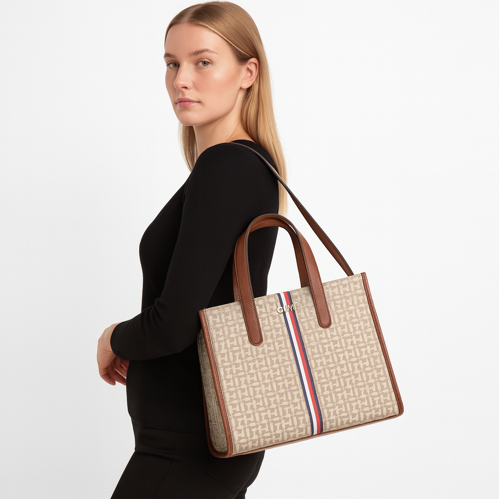 Tommy Hilfiger Cartera Logo Crema