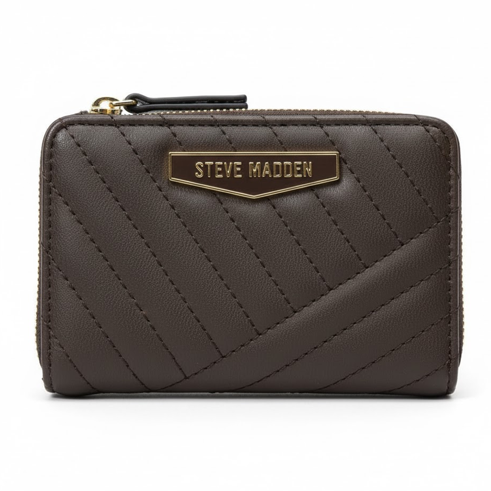 Steve Madden Billetera Brown Quilted Bifold