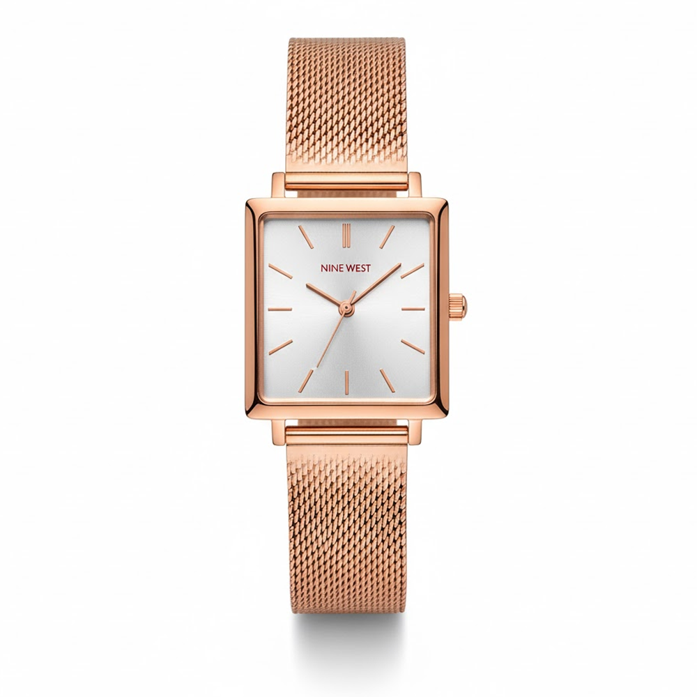 Nine West Reloj Para Damas Square Golden Rose