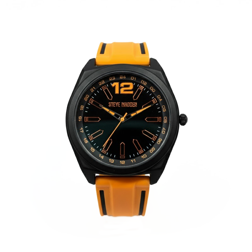 Steve Madden Reloj Para Caballero Orange & Black